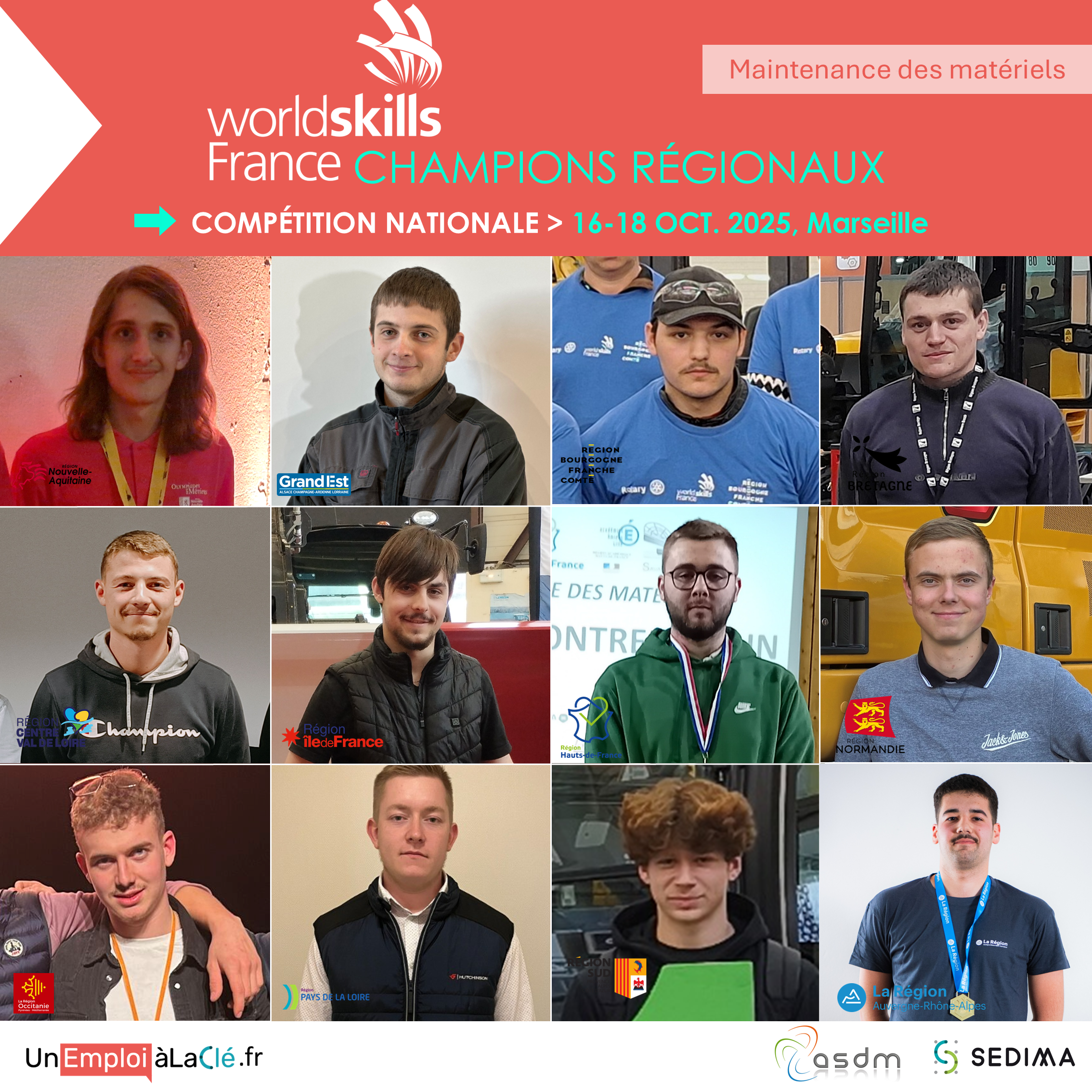 WorldSkills régionales : Découvrez les médaillés d’or régionaux !